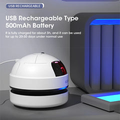 Mini USB Desk Vacuum Cleaner – Handheld Table Sweeper for Dust, Crumbs & Pencil Shavings