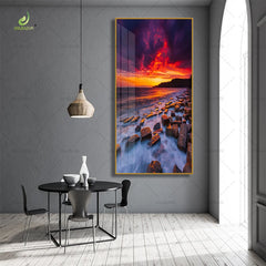 Modern Landscape Paintings – Crystal Porcelain Art Murals for Living Room