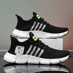 Men’s Thick-Soled Sneakers – Breathable Summer Running & Tennis Shoes, Comfortable Casual Footwear in Large Sizes