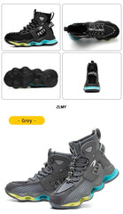 Safety Shoes Men Work Sneaker Steel Toe Shoes Puncture Proof High Top Work Safety Boots Male Lightweight Work Shoes