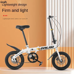 Grylls Fashion 12/14 Inch Folding Bike – Portable Lightweight Bicycle for Adults & Students | Compact Commuter Bike for Kids & Teens