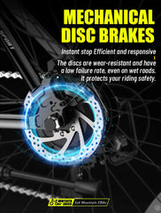 IDOTATA Electric Bicycle 48V 12.8AH Lithium Battery 500W Motor Adult Mountain Electric Bike 21Speed Cycling Bicycle 26INCH Ebike