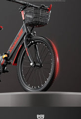 SKIG Folding Mountain Bike for Boys & Girls - 7-15 Years Old, Variable Speed, Lightweight & Durable Folding Bicycle for Kids, Teens, Camping, and Home Use