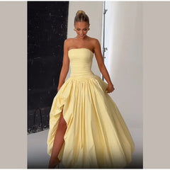 Fashion Printed Curling Edge Off-Shoulder Dress – Irregular Neck, Open Fork Gown for Summer Cocktail Parties | New Women’s Vestido