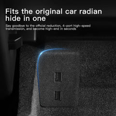 YZ USB HUB Adapter & Quick Charger for Tesla Model 3 (2021) & Model Y (2023) – Glove Box Flocking Car Accessories