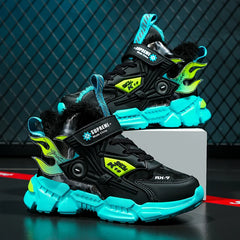 Boys' Fashion Sneakers – Thick-Soled, Warm & Comfortable Anti-Slip Outdoor Sports Shoes for Kids