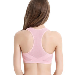 Women's Breathable Sports Bra – Shockproof, Padded, Seamless Gym & Yoga Bra for Running & Fitness