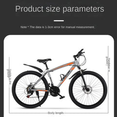 TULX High-Carbon Steel Bicycle – 21-Speed with Front Fork Lock & Dual Disc Brakes | Strong & Stable Ride