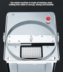 Commercial Electric Vegetable Dicer & Slicer – 5-Blade Food Processor for Cubing, Strips & Slices of Potatoes, Carrots & Fruits