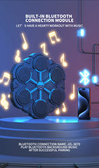 Smart Bluetooth Music Boxing Machine – Wall-Mounted Boxing Trainer with Music & LED Targets | Home Fitness & Stress Relief Equipment