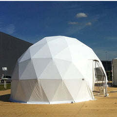 Popular Luxury hotel glamping prefab dome home tent with toilet for camping resort