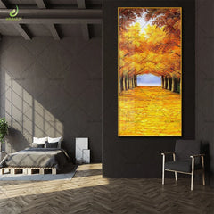 Modern Landscape Paintings – Crystal Porcelain Art Murals for Living Room