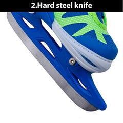 Steel Bracket Ice Hockey Skating Shoes Adult Child Skates for Beginner Ball Knife Ice Hockey Knife Shoes Real Ice Patines