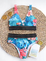 Fashion Print High-Waist Bikini – Sexy Women's Swimsuit for Summer Beachwear