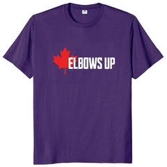 Elbows Up Canada" Retro T-Shirt – Proud Canadian Gift, 100% Cotton Unisex Tee for Men & Women (EU Size)