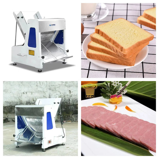 Multifunctional Fully Automatic Electric Toast Slicer – Precision Bread, Ham, Mantou, and Mushroom Cutter (Fixed Thickness)