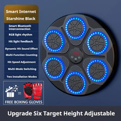 Music Boxing Machine – Smart Bluetooth Wall-Mounted Boxing Trainer | Electronic Punching Target for Home Gym & Fitness