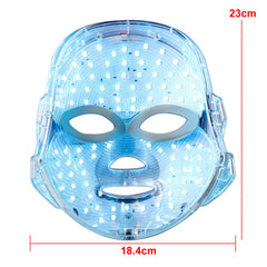 LED Facial Mask Photon Therapy Brightening 7 Colors Face Skin Rejuvenation Acne Care Shrinking Pores Anti-Wrinkle Home Facial