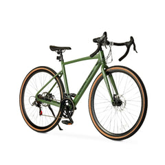 700c G.1 Explorer Gravel Bike – Drop Bar, Small Frame (5'1"–5'5") | Green Adult All-Terrain Bicycle