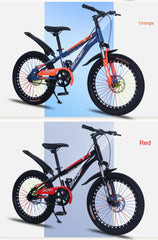 FJ&BDF 20-Inch Children's Mountain Bike – High Carbon Steel Frame, Lightweight with Shock Absorber & Double Disc Brakes | Outdoor Kids Bicycle