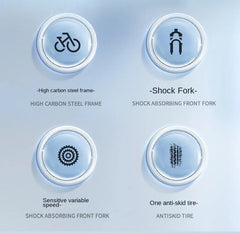 Folding Mountain Bike for Kids – 18/20 Inch Variable Speed Bicycle for Boys & Girls | Student Road Bike | Bicicleta de Estrada