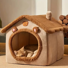 Foldable Pet House – Removable & Washable Cat Cave Sofa Bed for Small Dogs & Medium Cats