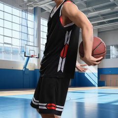 2PCS Men’s Sports Set – Short Sleeve T-Shirt + Shorts for Basketball, Football, Running & Fitness | Plus Size Tracksuit Outfit