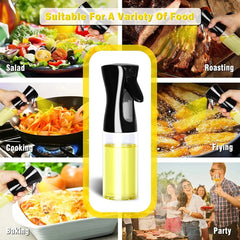3PCS Oil Sprayer Bottles (200/300ml) | Kitchen Cooking Oil Dispenser & Vinegar Sauce Sprayer for BBQ, Fitness & Fat Loss