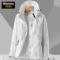 CHRLCK Women's Waterproof Hiking Jacket Reflective Windproof Running Jacket Women Camping Fishing Hunting Trekking Coats