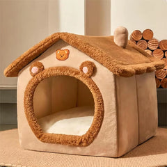 Foldable Pet House – Removable & Washable Cat Cave Sofa Bed for Small Dogs & Medium Cats