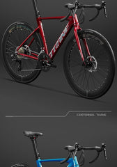 Ruta Aluminum Road Bike – 29" Wheel 12-Speed Mountain Bike | Lightweight Bicicleta de Ciclismo Aro 29 | Carbon Style Frame