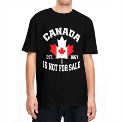 Canada Is Not For Sale EST. 1867" T-Shirt – 100% Cotton, Short Sleeve Men's Fashion Tee