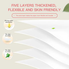 8 Rolls Household Paper Towels – Thickened 5-Layer Core Roll Toilet Paper for Home & Bathroom Use