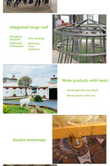 Large Mongolian Yurt Tent – Double Slope Steel & Bamboo Frame, Water-Resistant PVC, Glamping, Farmhouse, Restaurant, BBQ