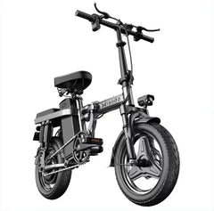Mini Folding Portable Electric Bike 48V20AH 400W Motor 14inch Tire Ebike City Road Adult Speed 25km/h Electric Bicycle USA Stock