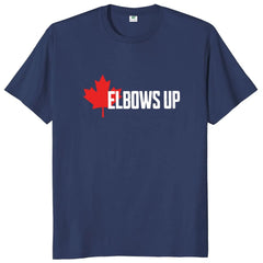Elbows Up Canada" Retro T-Shirt – Proud Canadian Gift, 100% Cotton Unisex Tee for Men & Women (EU Size)