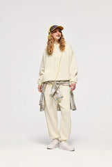 INFLATION 350gsm Thick Velvet Tracksuit – Unisex Solid Color Jogging Suit | 2023 Trendy Matching Fleece Sweatpants & Hoodie Set