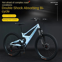 Full Suspension MTB Mountain Bike – Men’s Quad Bicycle with V-Brake/Disc Brake Options | Bicicletta Uomo | Durable Off-Road Bici