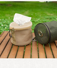 Portable Camping Tissue Case | Roll Paper Storage Bag with Hook | Tent Hanging Napkin Holder