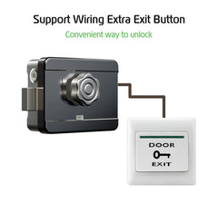 Fingerprint Waterproof Outdoor Garden Lock Remote Control TTLock App Code Keyless Smart Door Lock Electric Rim Lock and Gateway