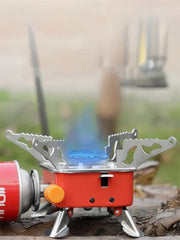 Portable Foldable Camping Burner | Windproof Outdoor Gas Stove for Backpacking, Hiking, Picnic & BBQ Grill