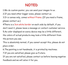 Chinese Style Golden Leaves & Deer Canvas Painting – Feng Shui Mountain Wall Art for Living Room (Unframed)