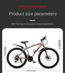 TULX High-Carbon Steel Bicycle – 21-Speed with Front Fork Lock & Dual Disc Brakes | Strong & Stable Ride