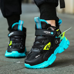Boys' Fashion Sneakers – Thick-Soled, Warm & Comfortable Anti-Slip Outdoor Sports Shoes for Kids