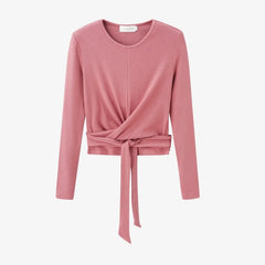 Summer Ribbing Closed-Fit Wrap Top & A-Line Dress High Stretch Matching Set – Chic & Comfortable Women's Outfit