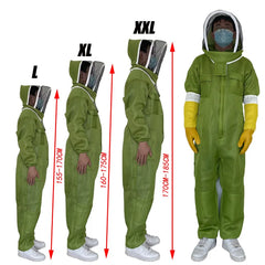 Beekeeper 3D Breathable Protective Suit – Long Sleeve Coverall with Gloves | Extra Comfort Beekeeping Gear & Bee Farm Tools