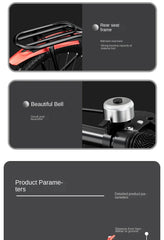 SKIG Folding Mountain Bike for Boys & Girls - 7-15 Years Old, Variable Speed, Lightweight & Durable Folding Bicycle for Kids, Teens, Camping, and Home Use