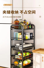Organizer Cart Wheels Storage Trolley Shelf Kitchen Things Furniture Storages Islands Home Microwave Cart Kitchen Island Table