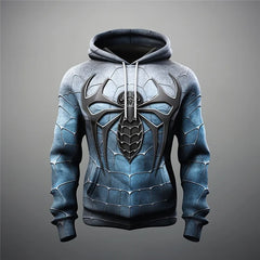 Autumn Fashion Sweatshirts For Men 3D Print Spider Pattern Leisure Cosplay Oversized Hoodie Hip Hop Trend Harajuku Streetwear