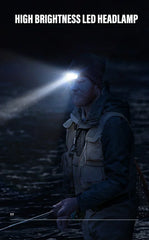 Powerful LED Headlamp | IPX4 Waterproof Emergency Head Flashlight | 250LM XPE LED for Outdoor Fishing, Camping & Hiking